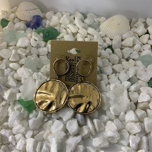 Gold Antiqued Retro Earrings